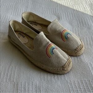 Soludos Smoking Espadrille with Rainbow design 
size 9.5